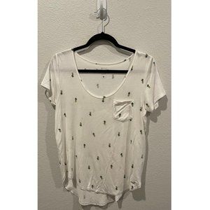 HOLLISTER Pineapple White Short Sleeve Shirt